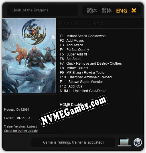 Clash of the Dragons: Treinador (V1.0.18)