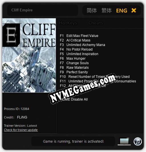 Cliff Empire: Cheats, Trainer +12 [FLiNG]