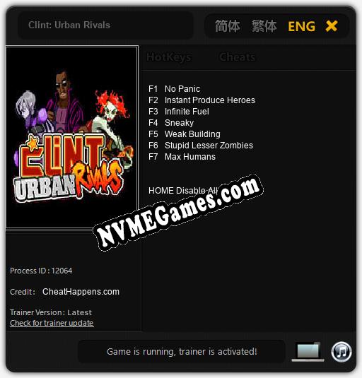 Clint: Urban Rivals: Trainer +7 [v1.1]