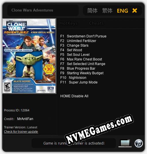 Treinador liberado para Clone Wars Adventures [v1.0.3]