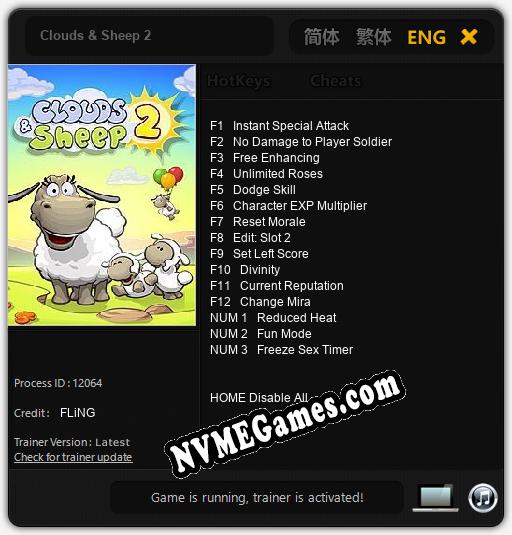 Clouds & Sheep 2: Trainer +15 [v1.5]