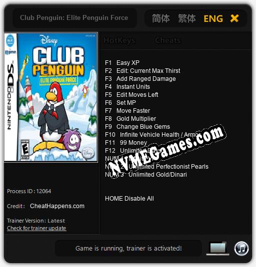 Club Penguin: Elite Penguin Force: Treinador (V1.0.45)