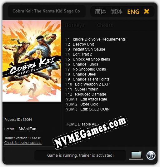 Cobra Kai: The Karate Kid Saga Continues: Treinador (V1.0.94)