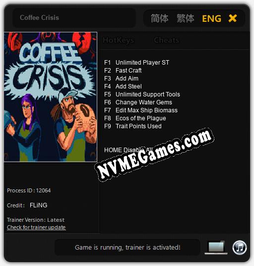 Coffee Crisis: Cheats, Trainer +9 [FLiNG]