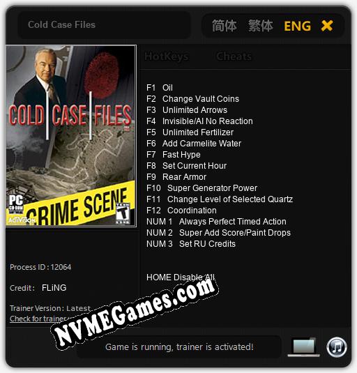 Cold Case Files: Treinador (V1.0.38)