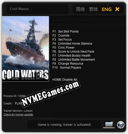 Cold Waters: Treinador (V1.0.97)