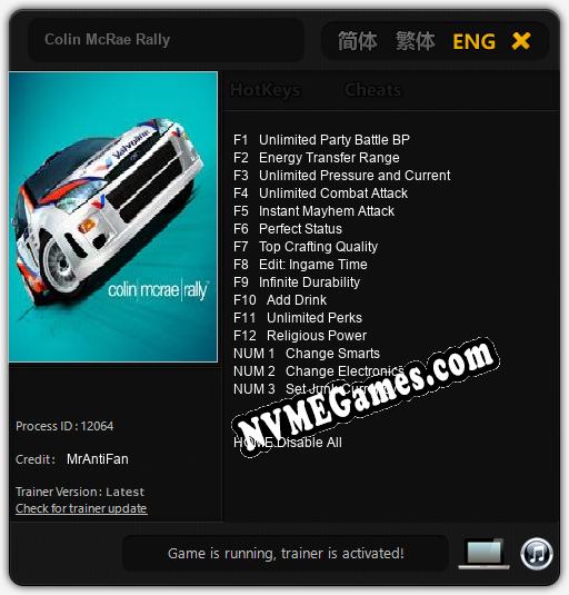 Colin McRae Rally: Treinador (V1.0.38)