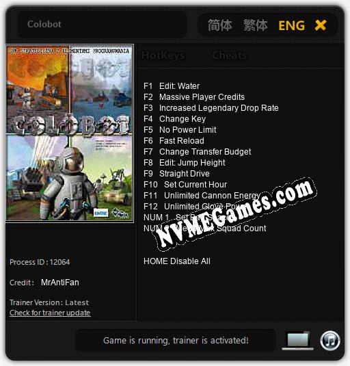 Treinador liberado para Colobot [v1.0.8]
