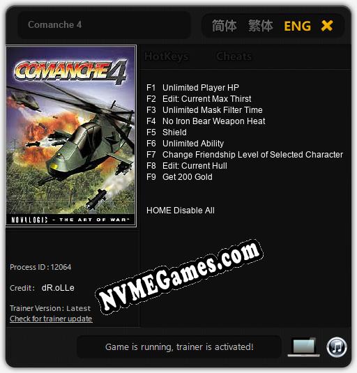 Comanche 4: Cheats, Trainer +9 [dR.oLLe]