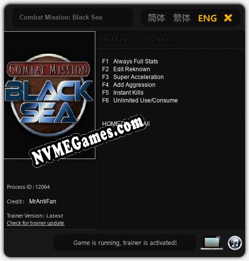 Combat Mission: Black Sea: Trainer +6 [v1.4]