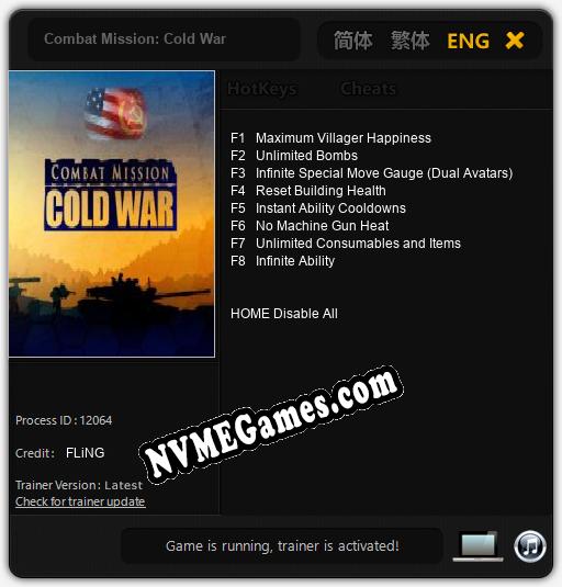 Combat Mission: Cold War: Cheats, Trainer +8 [FLiNG]