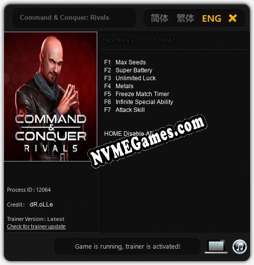 Command & Conquer: Rivals: Cheats, Trainer +7 [dR.oLLe]