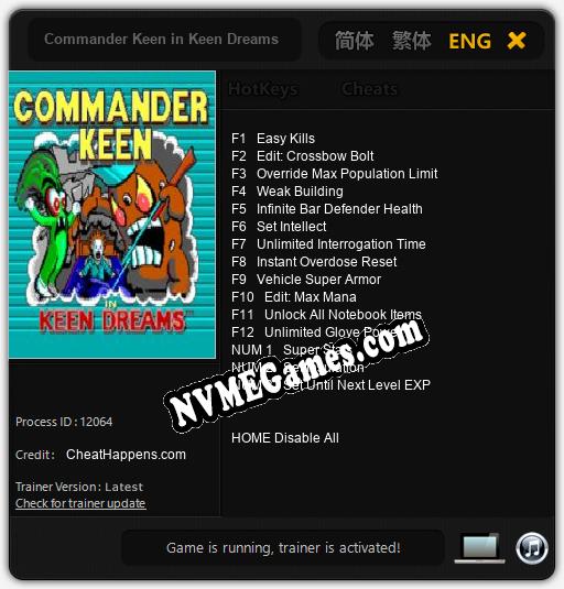 Commander Keen in Keen Dreams: Trainer +15 [v1.5]