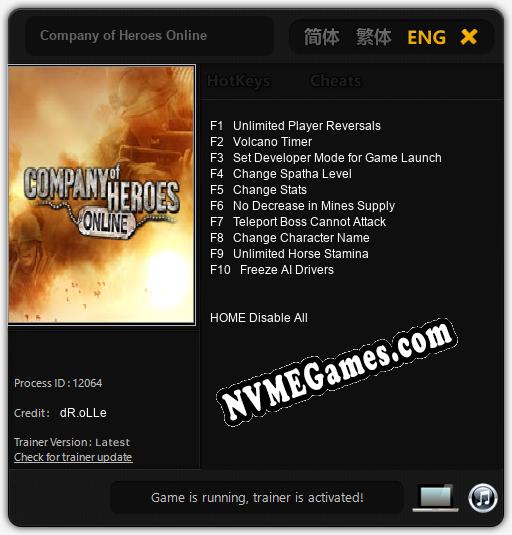 Company of Heroes Online: Cheats, Trainer +10 [dR.oLLe]