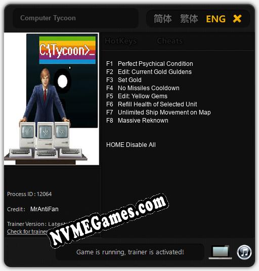 Computer Tycoon: Cheats, Trainer +8 [MrAntiFan]