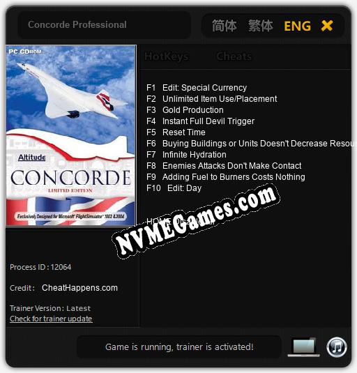 Concorde Professional: Trainer +10 [v1.1]