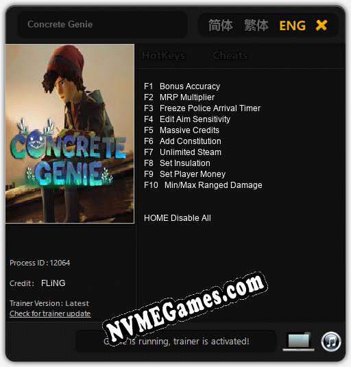 Concrete Genie: Trainer +10 [v1.9]