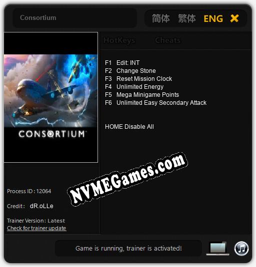 Consortium: Cheats, Trainer +6 [dR.oLLe]