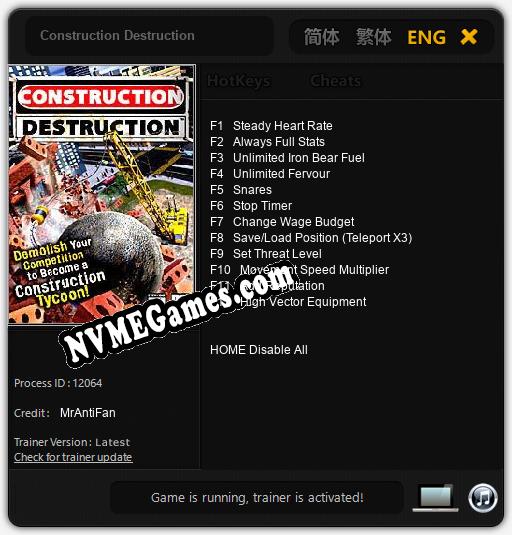 Construction Destruction: Trainer +12 [v1.3]