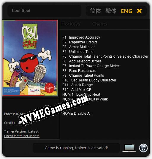 Cool Spot: Trainer +14 [v1.9]