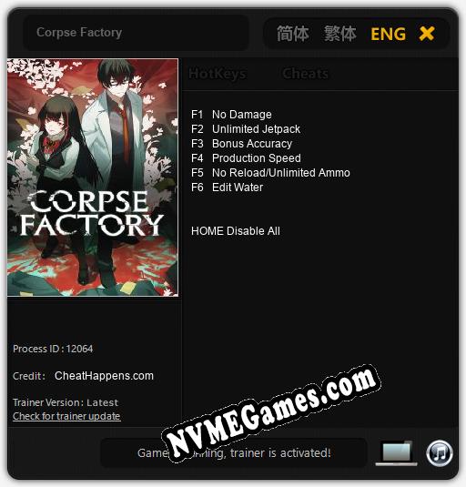 Corpse Factory: Trainer +6 [v1.4]