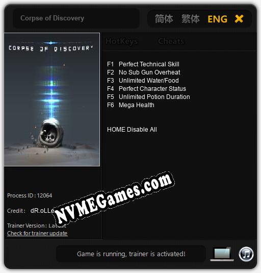 Corpse of Discovery: Cheats, Trainer +6 [dR.oLLe]