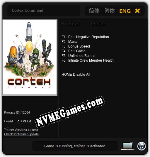 Treinador liberado para Cortex Command [v1.0.8]