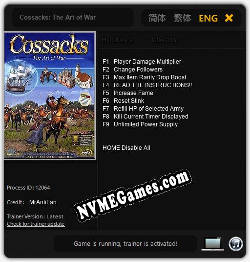 Cossacks: The Art of War: Cheats, Trainer +9 [MrAntiFan]