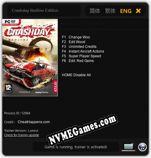 Crashday Redline Edition: Cheats, Trainer +6 [CheatHappens.com]