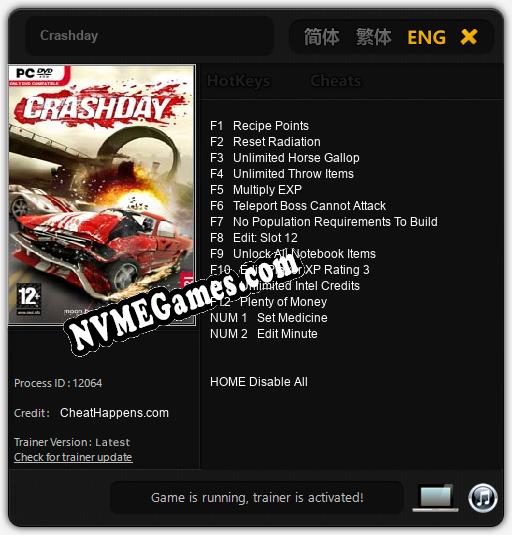 Crashday: Cheats, Trainer +14 [CheatHappens.com]