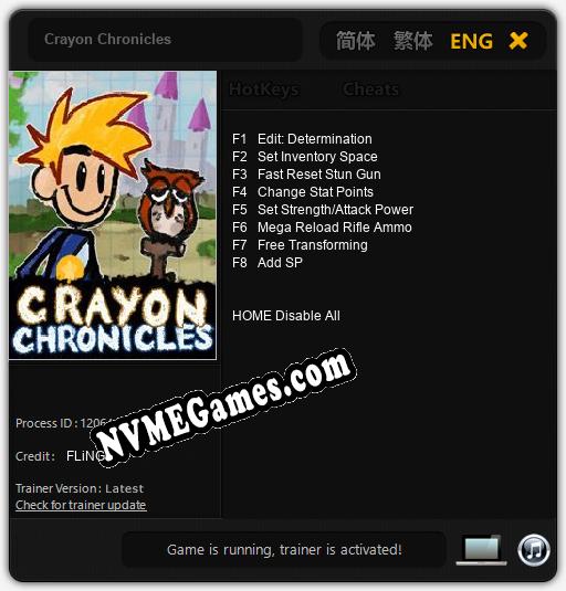 Crayon Chronicles: Cheats, Trainer +8 [FLiNG]