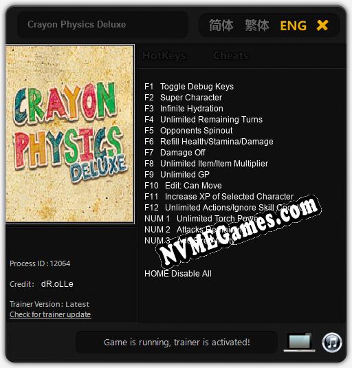 Crayon Physics Deluxe: Treinador (V1.0.87)