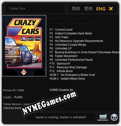 Crazy Cars: Treinador (V1.0.43)