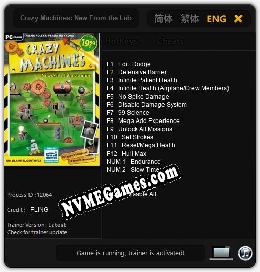 Crazy Machines: New From the Lab: Cheats, Trainer +14 [FLiNG]