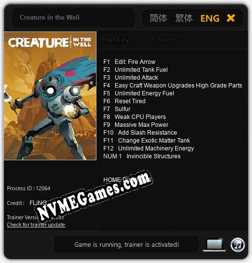 Creature in the Well: Cheats, Trainer +13 [FLiNG]