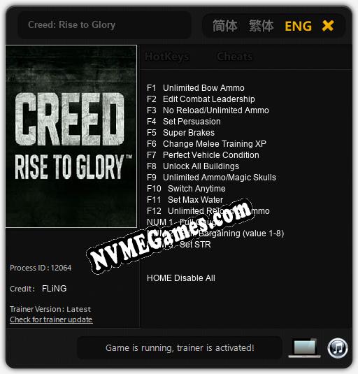 Creed: Rise to Glory: Trainer +15 [v1.8]