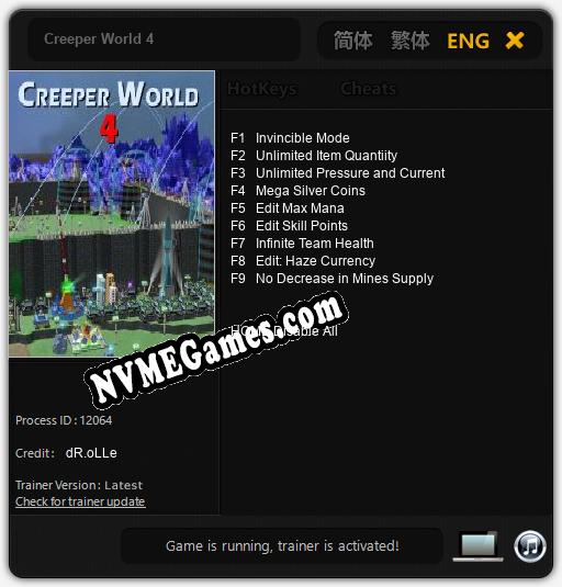 Creeper World 4: Cheats, Trainer +9 [dR.oLLe]