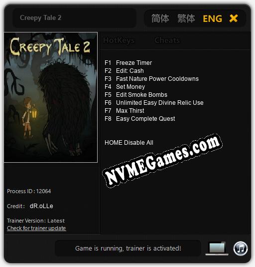 Creepy Tale 2: Cheats, Trainer +8 [dR.oLLe]