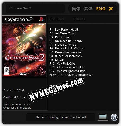 Crimson Sea 2: Cheats, Trainer +13 [dR.oLLe]