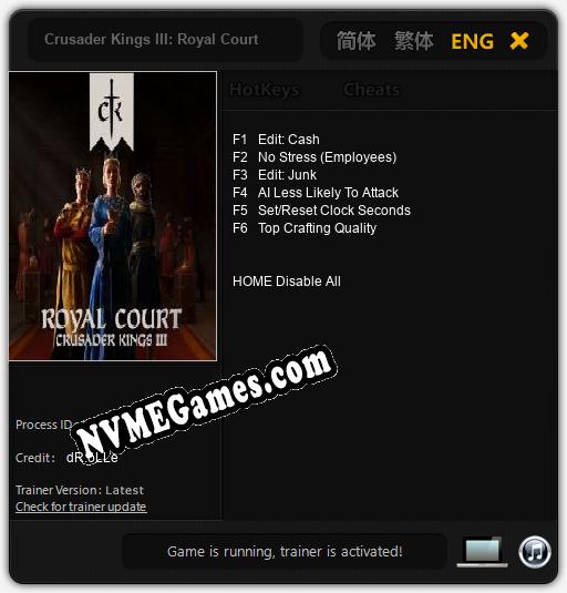 Crusader Kings III: Royal Court: Treinador (V1.0.44)