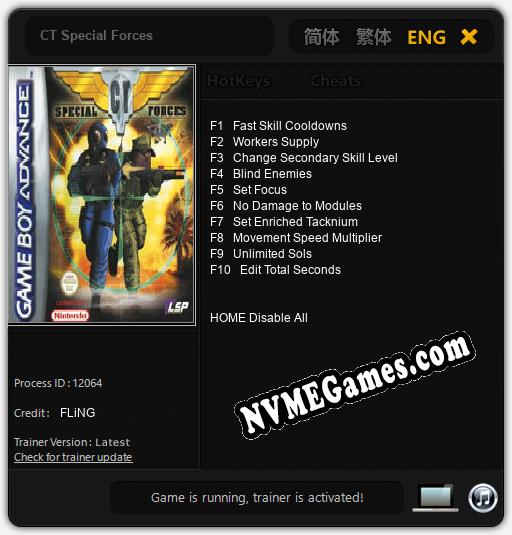 CT Special Forces: Cheats, Trainer +10 [FLiNG]