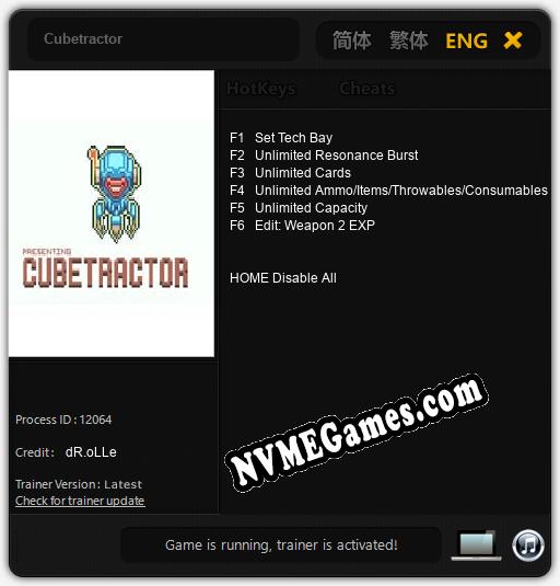 Cubetractor: Cheats, Trainer +6 [dR.oLLe]