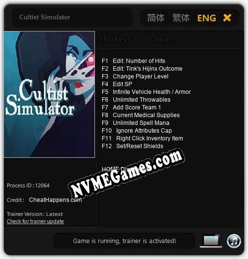 Treinador liberado para Cultist Simulator [v1.0.4]