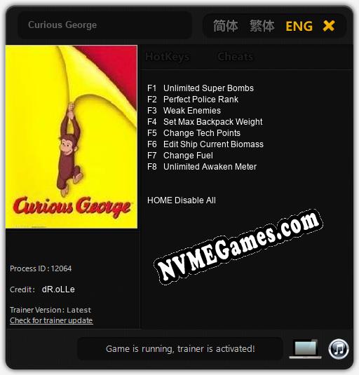 Curious George: Treinador (V1.0.77)