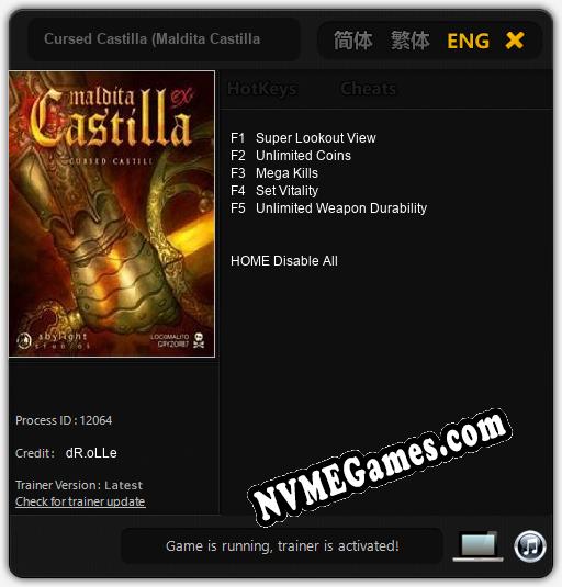 Cursed Castilla (Maldita Castilla EX): Cheats, Trainer +5 [dR.oLLe]