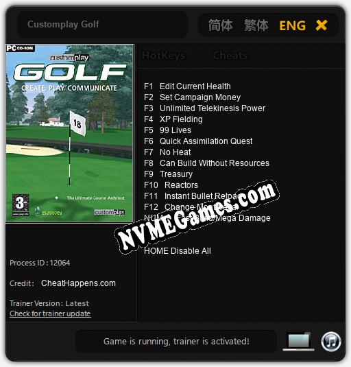 Customplay Golf: Treinador (V1.0.25)