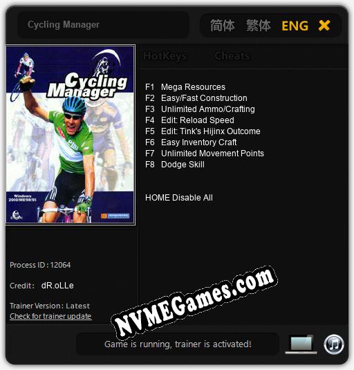 Cycling Manager: Trainer +8 [v1.1]