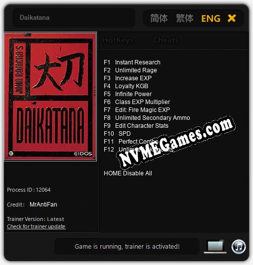 Daikatana: Treinador (V1.0.50)