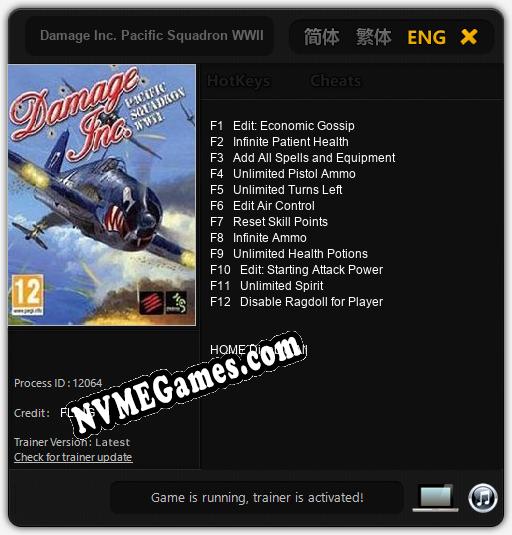 Damage Inc. Pacific Squadron WWII: Treinador (V1.0.2)