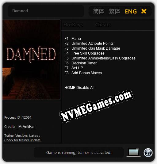 Damned: Treinador (V1.0.73)